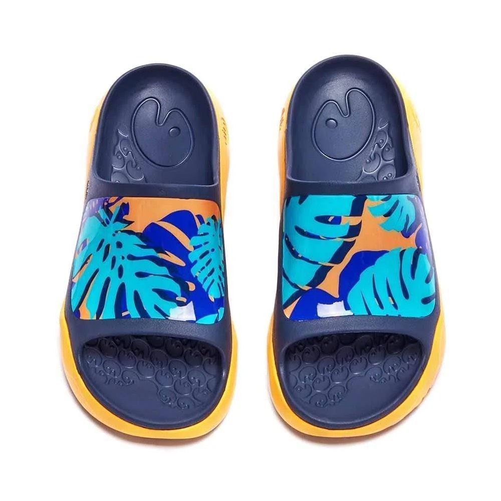 UIN Men's Sandals Beach Summer Casual Comfort Slippers(PALM TREE)